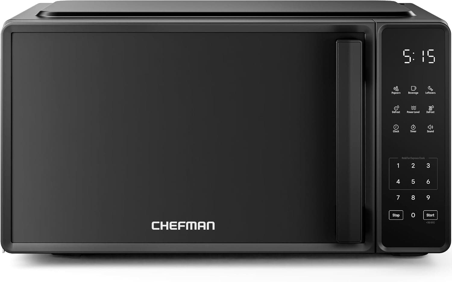 Chefman Countertop Microwave Oven, 0.7 Cu.Ft, 700W, Black, product image supplied with the listing