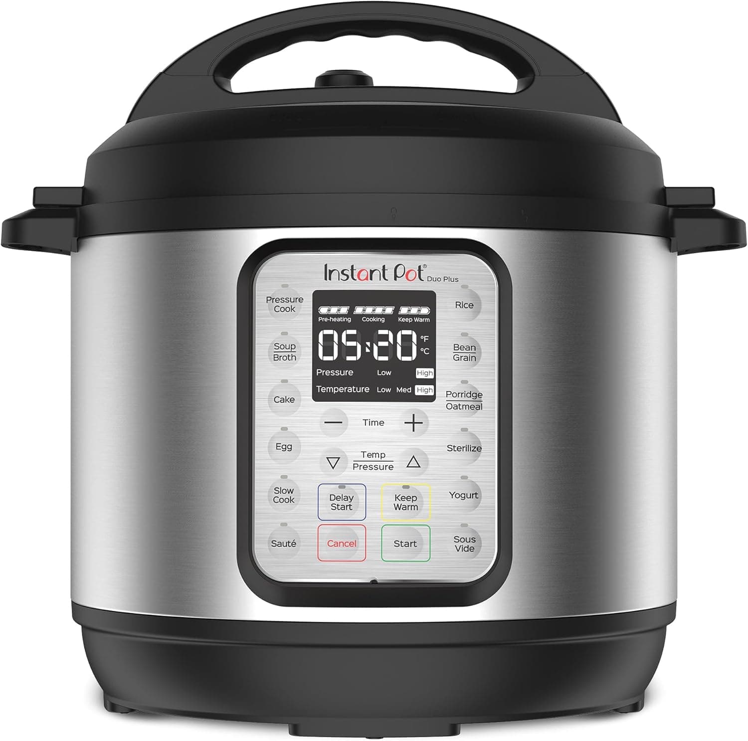 Instant Pot Duo Plus 6 Qt 9-in-1 Electric Pressure Cooker, Stainless Steel, product image supplied with the listing