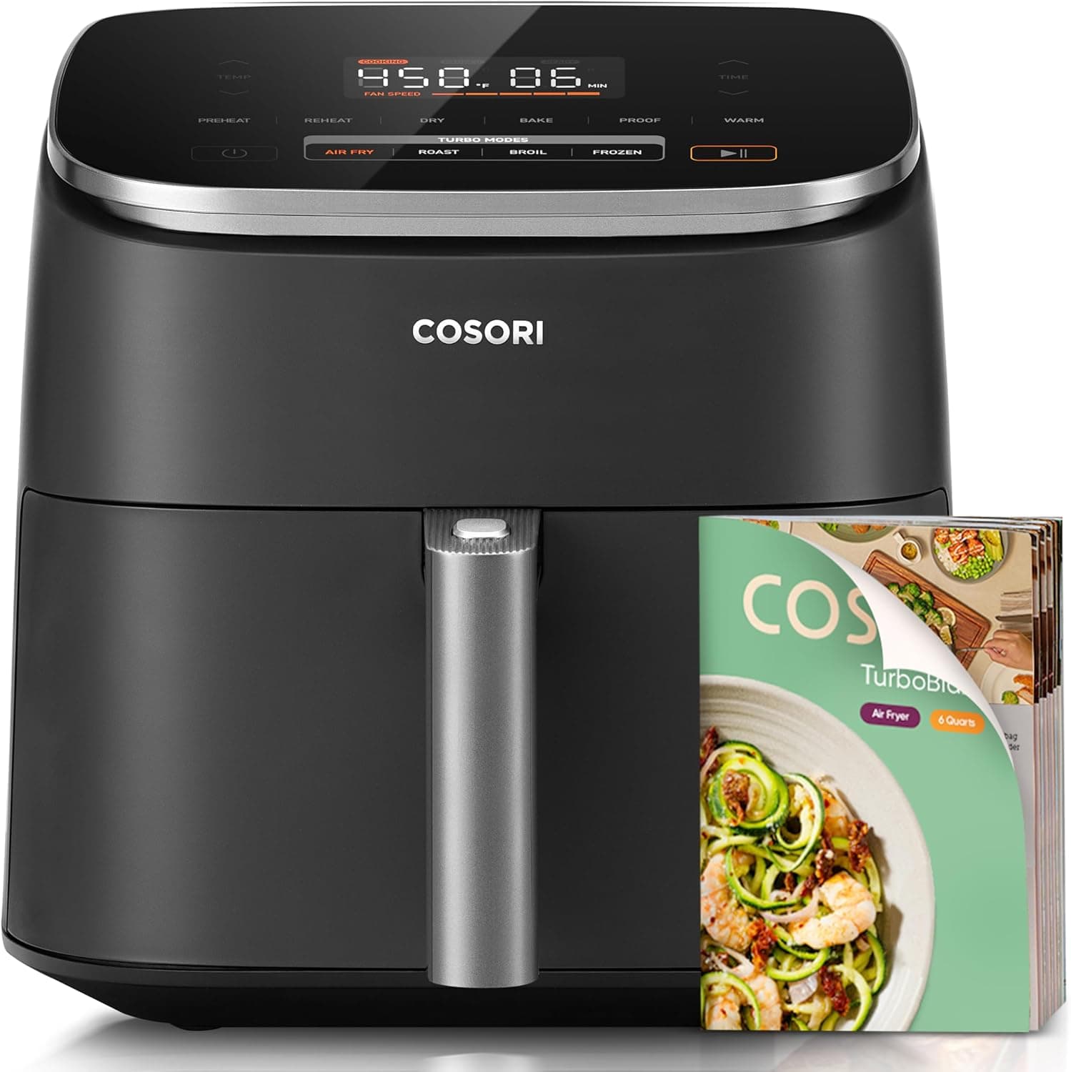 Cosori TurboBlaze 6 Qt 9-in-1 Air Fryer, product image supplied with the listing