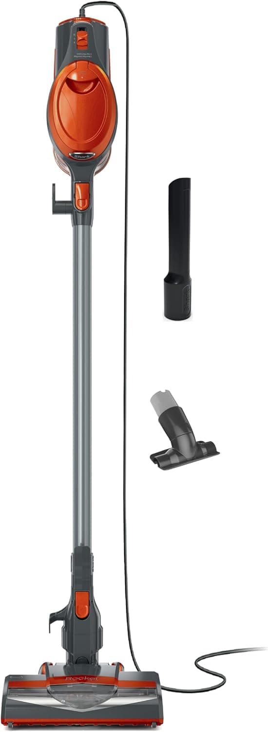Shark HV301 Rocket Corded Stick Vacuum, Gray and Orange, product image supplied with the listing